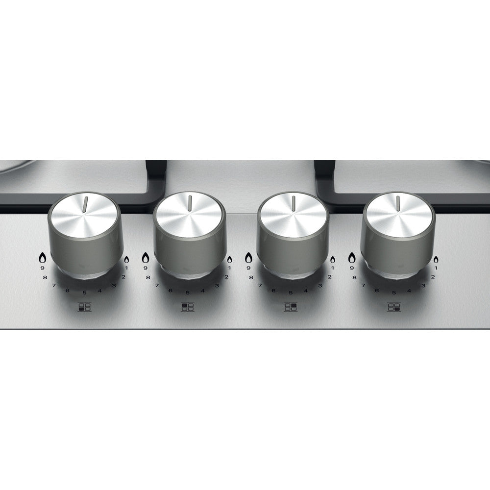 Hotpoint 4 Burner Gas Hob - Stainless Steel - 60cm - PPH 60G DF IX UK