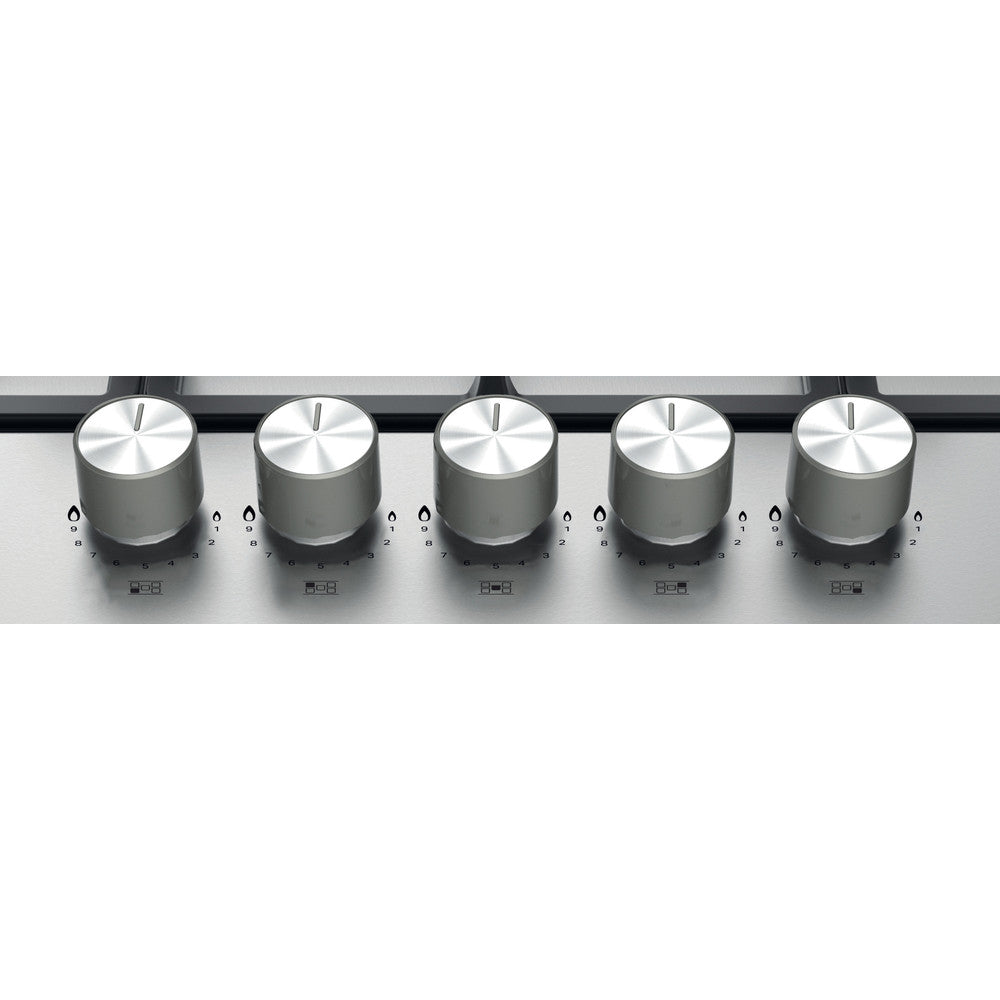 Hotpoint 5 Burner Gas Hob - Stainless Steel - 75cm - PPH 75G DF IX UK