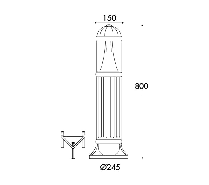 Fumagalli Sauro 800mm LED - FMD15554CRB