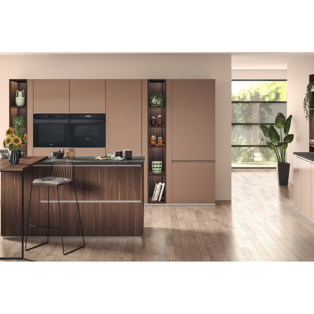 Hotpoint Class 9 Electric Single Oven with Pyrolytic Cleaning and Auto Turnspit - Black - A+ Rated - SI9 891 SP BM
